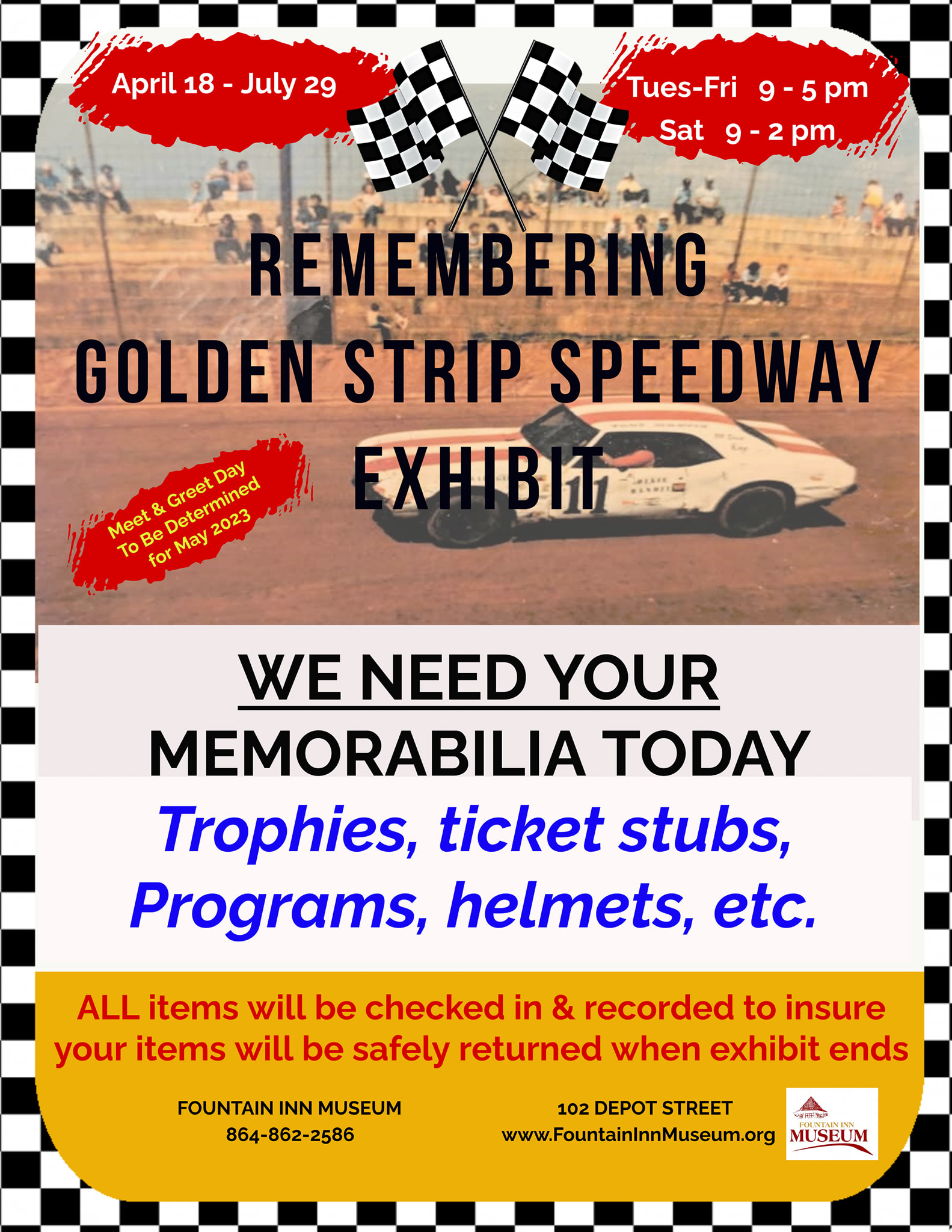 remembering the Speedway Fountain Inn Museum